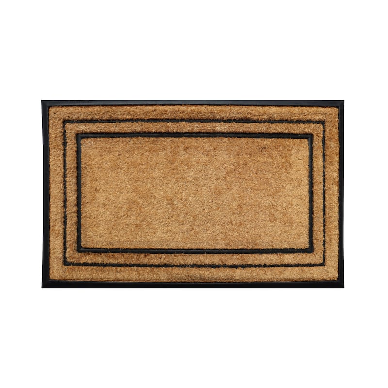 A1HC Natural Coir & Rubber Door Mat, Heavy Duty, Dirt Trapping, Long-Lasting Entrance Doormats,Thick & Durable Outdoor Entry Mat - 18" X 32"