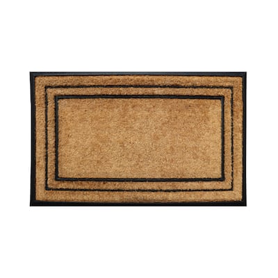 A1HC Natural Coir & Rubber Door Mat, Heavy Duty, Dirt Trapping, Long-Lasting Entrance Doormats,Thick & Durable Outdoor Entry Mat