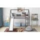 preview thumbnail 3 of 13, Twin Loft Bed with Integrated Slide and Guard Rails , Solid Pine Wood Construction for Durability and Safety