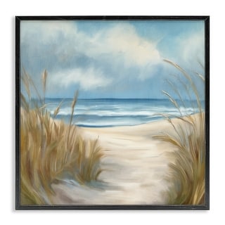 Stupell Sea Grass Beach Coast Framed Giclee Art Design By Kim Allen ...