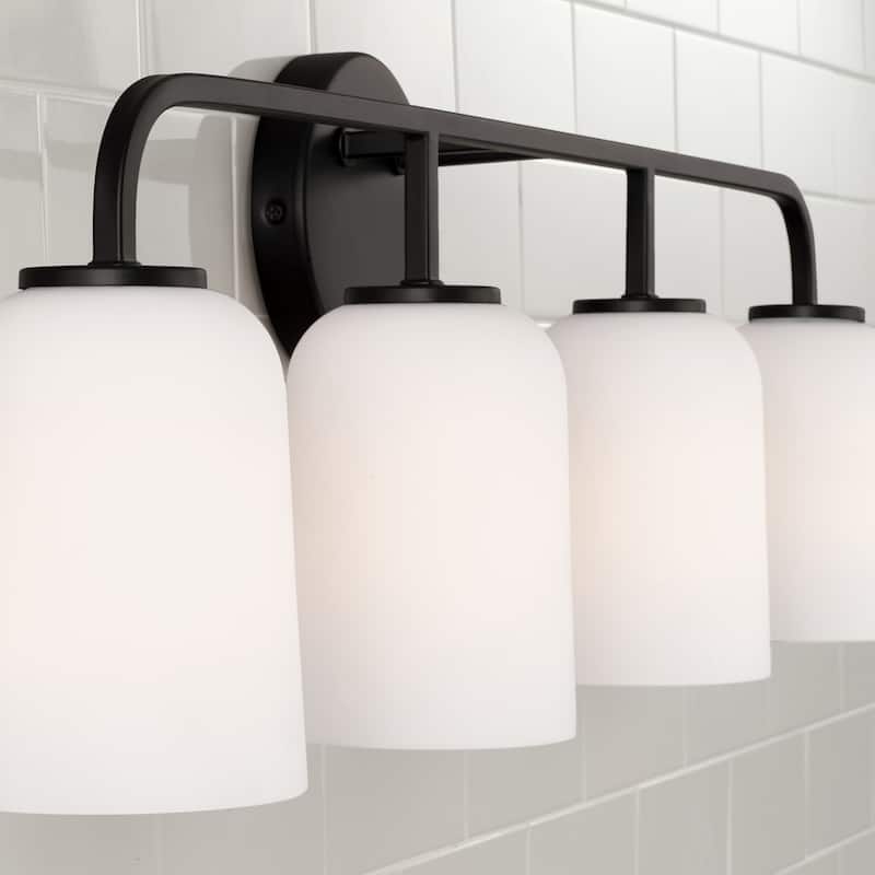 Lawson 4-light Bath/ Vanity Fixture w/ Soft White Glass