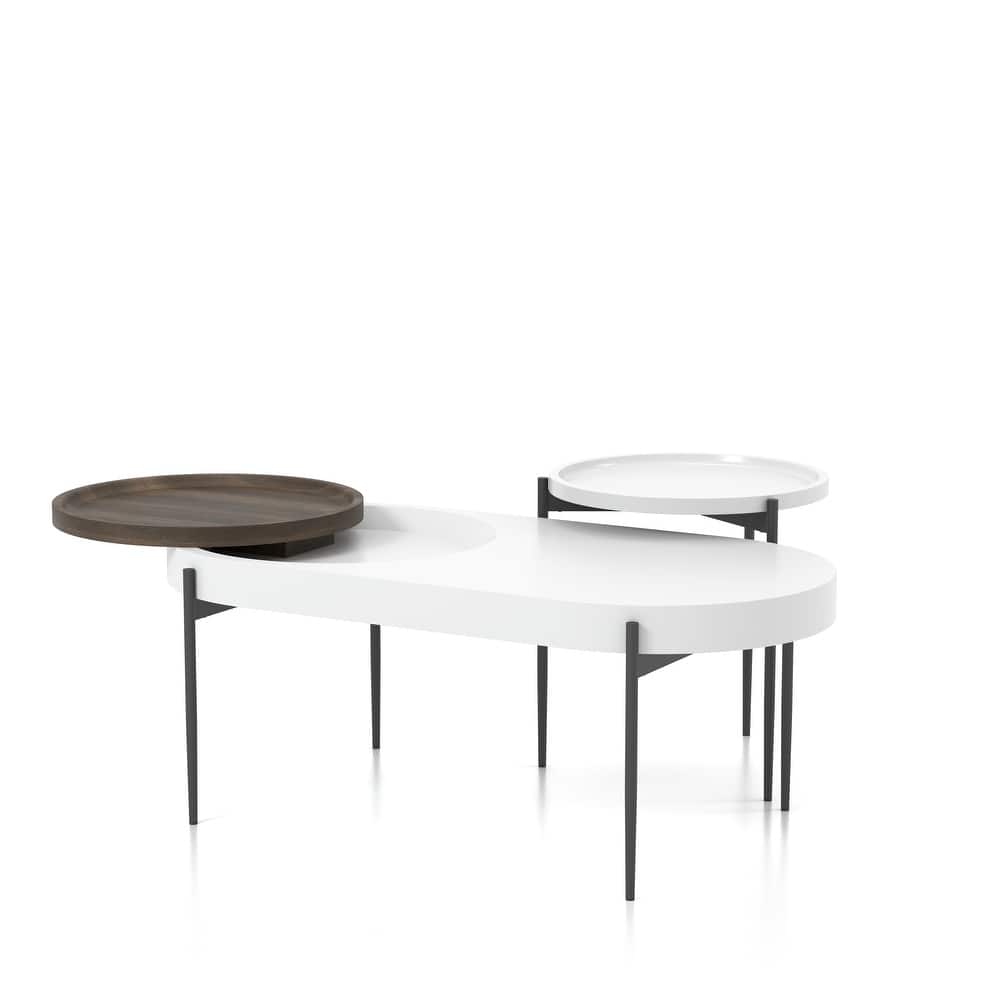 Wicklow Contemporary 47-inch Steel 2-Piece Table Set by Furniture of America