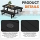 preview thumbnail 3 of 58, 3-Piece HDPE Outdoor Dining Set with Umbrella Hole Table and Two 2-Person Benches