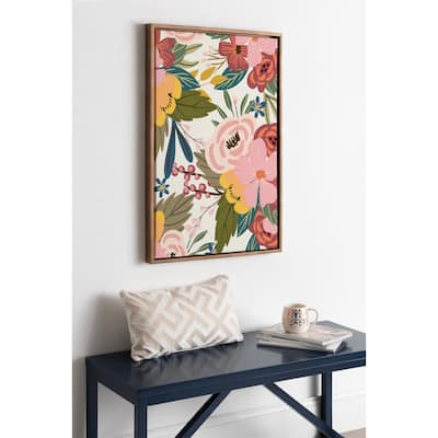 Kate and Laurel Sylvie Softly Framed Canvas by Mia Charro