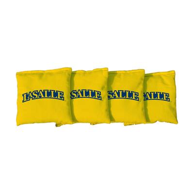 Yellow La Salle University Explorers Cornhole Bags