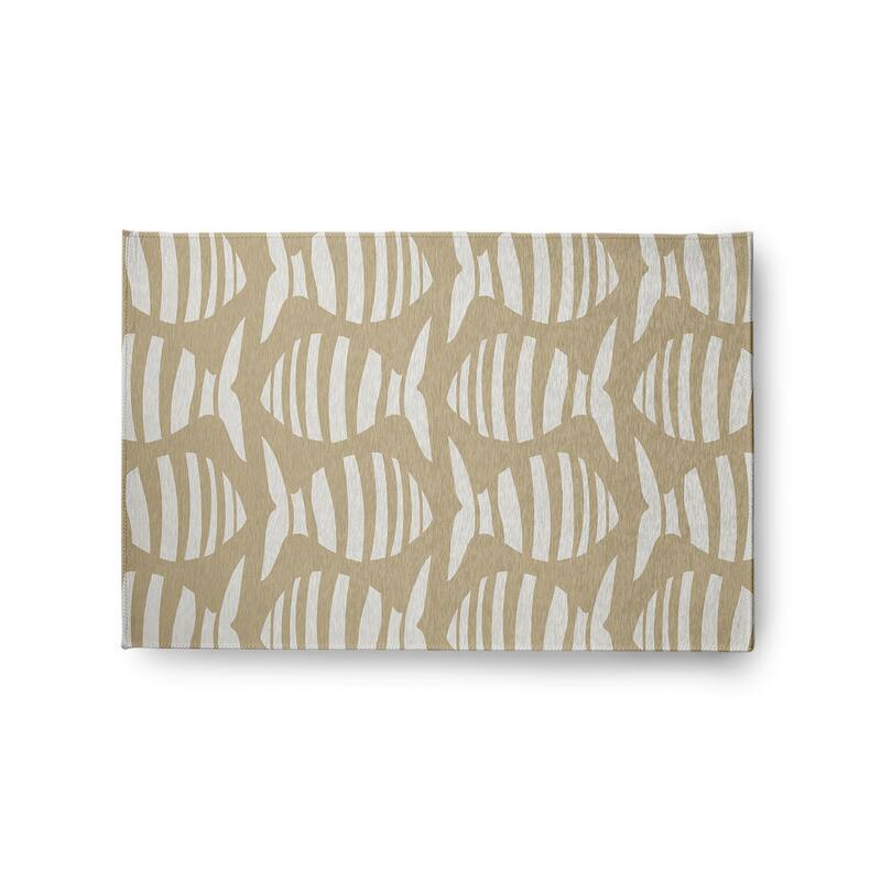 Swimming School Nautical Chenille Rug - Taupe - 2' x 3'