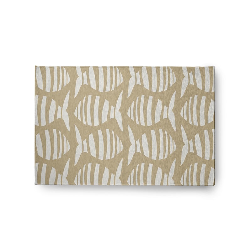 Swimming School Nautical Indoor/Outdoor Rug - Taupe - 2' x 3'