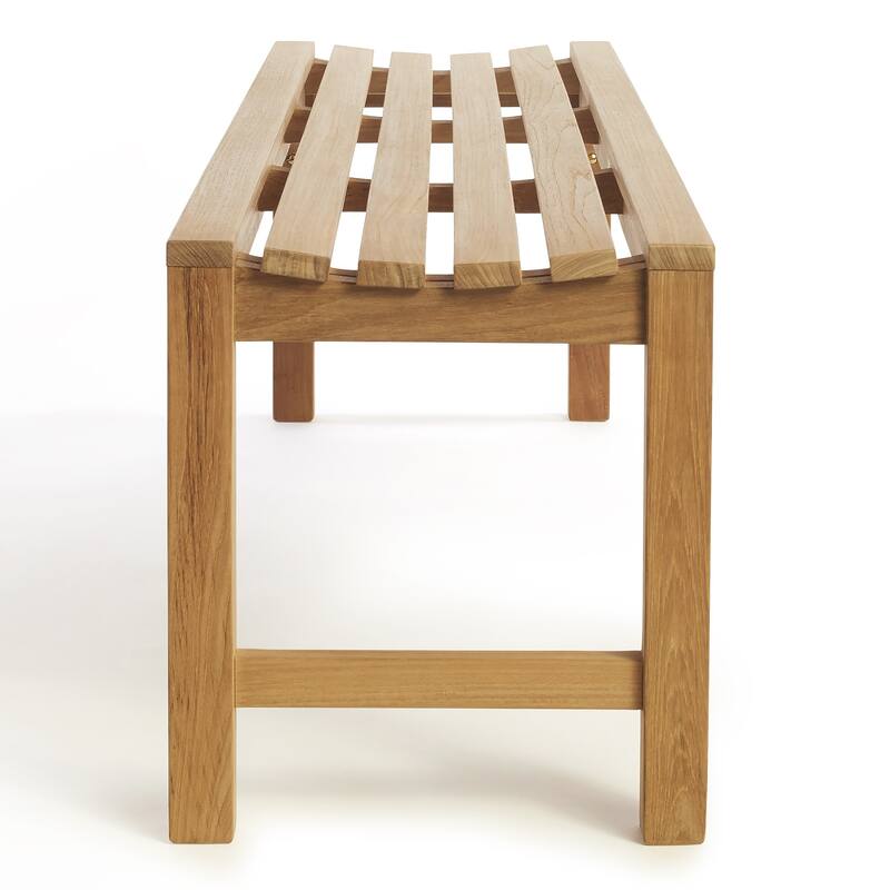Teak Shower Bench Curved 59" (150 cm)
