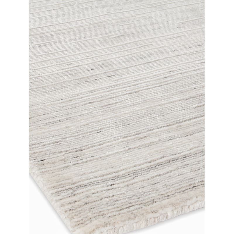 EXQUISITE RUGS Palazzo Hand-loomed Wool/Bamboo Silk Dark Grey/Grey Area Rug.