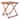 Costway 1/2 PCS 29.5" x 29.5" Patio Dining Table with Teak Painting 2"