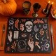 preview thumbnail 2 of 1, Halloween Skull Magic Hardboard MDF Placemat Set of 6, 13" x 16"