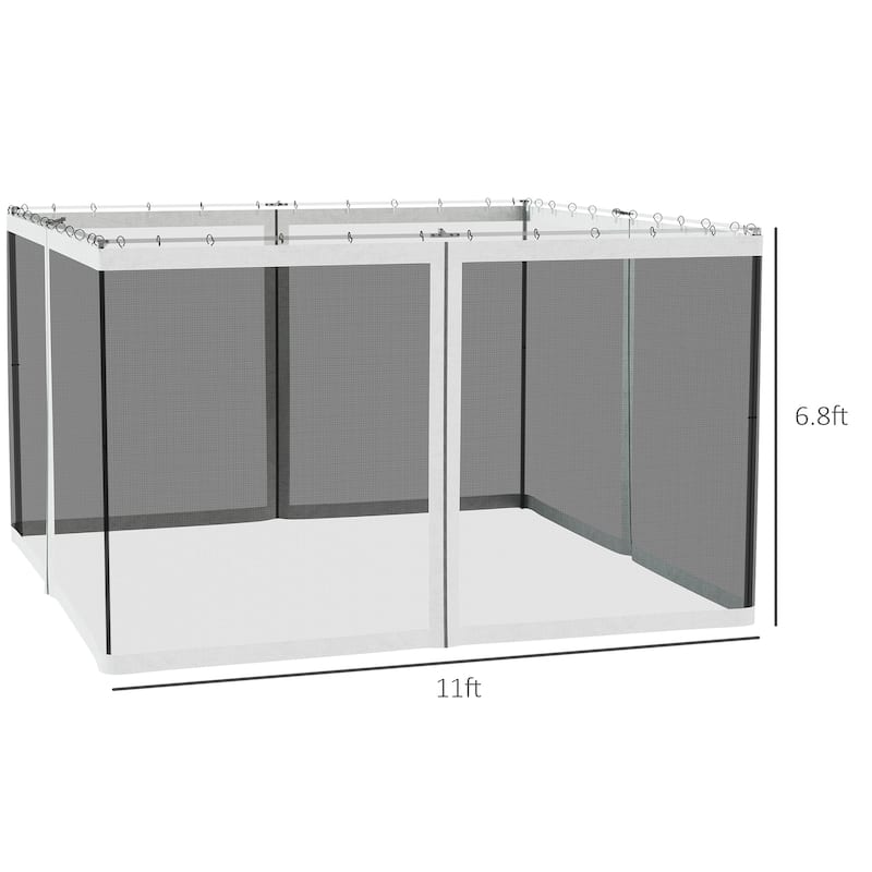 Outsunny Universal Replacement Mesh Sidewall Mosquito Netting