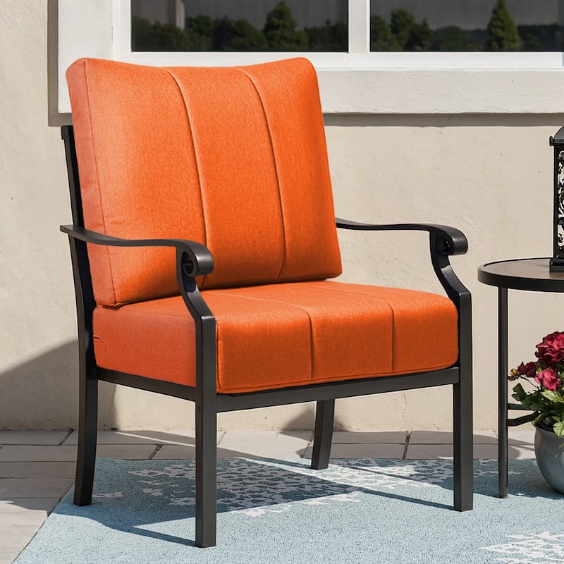 Ivora 24" W x 24" D x 6" T Water & Fade Resistant Outdoor Lounge Chair Replacement Cushion Set