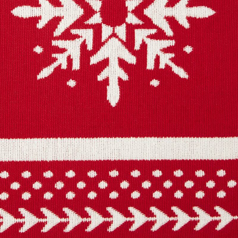DII Joyful Snowflakes Reversible Embellished Placemat Set, 4 Piece