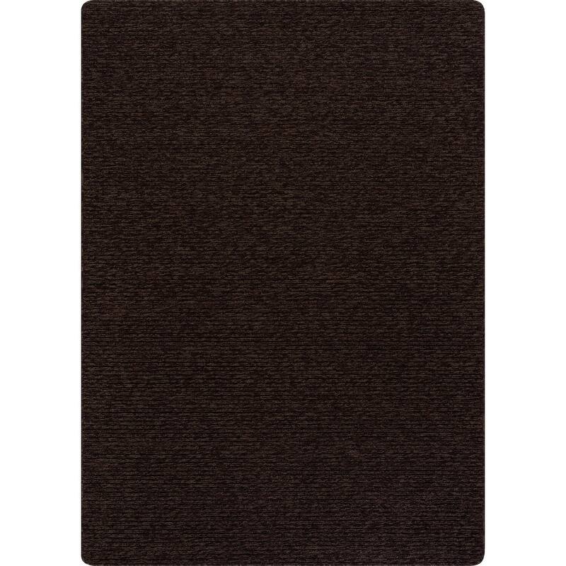 Beverly Rug Solid Color Non-Slip Rubber Back Washable Indoor Area Rug - 8X10 - Brown