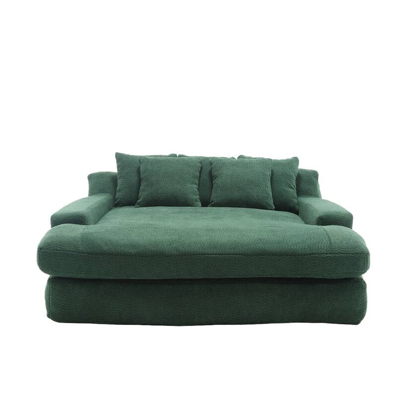2-seater lazy sofa With 5 back pillows,Comfy Sofa- Deep Seat Couch for Living Room
