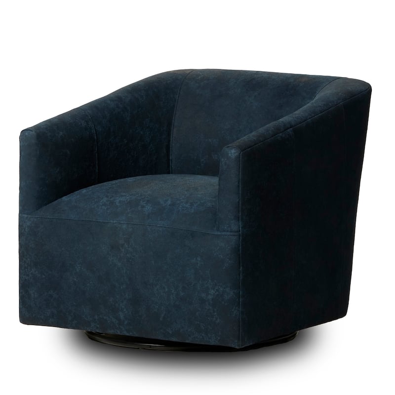 Classic Home Chloe Leather Swivel Accent Chair