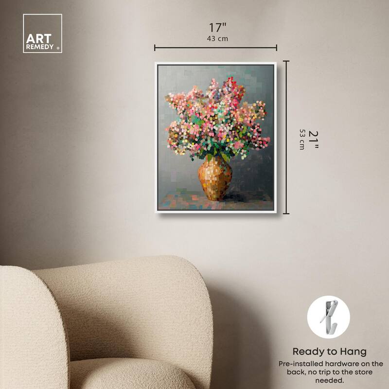 Pixel Bloom II Canvas by Art Remedy