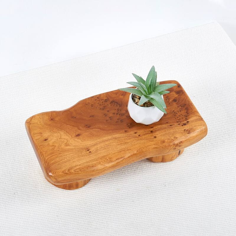 Cedar Roots Serving Stand Farmhouse wood pedestal stand plant holder