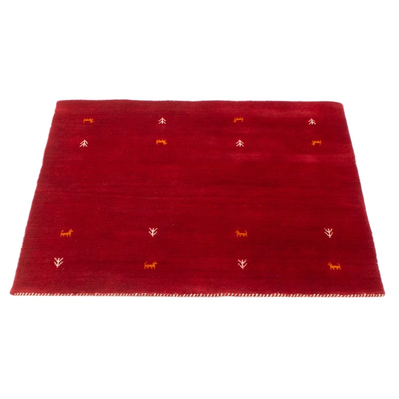 Kashkuli Gabbeh Red Rug 4'0" x 4'0" - 4'0 x 4'0