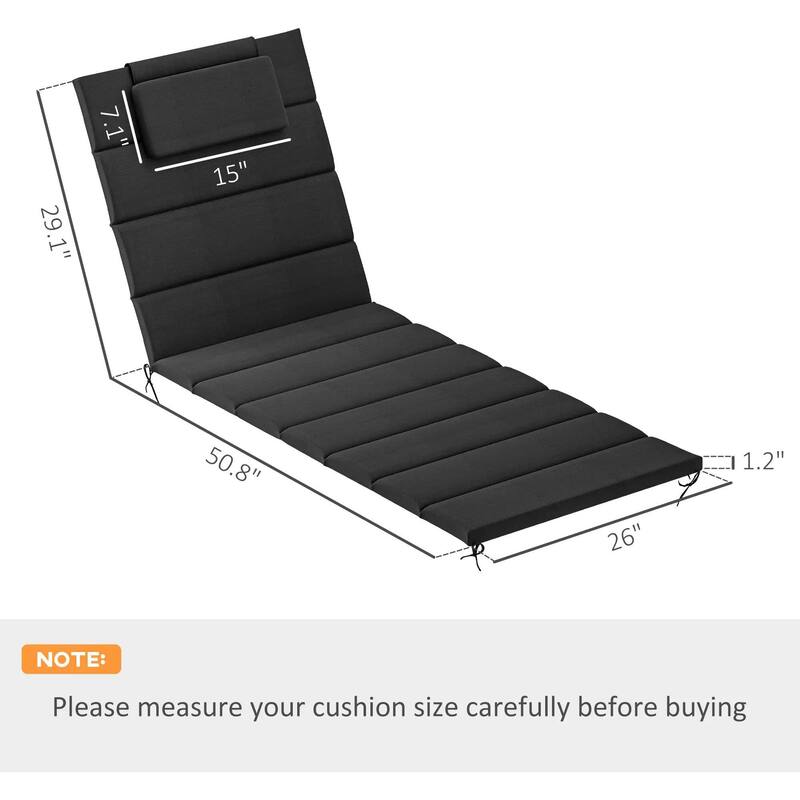 80" x 26" Foldable Lounge Chair Cushions Set of 2, Outdoor UPF50