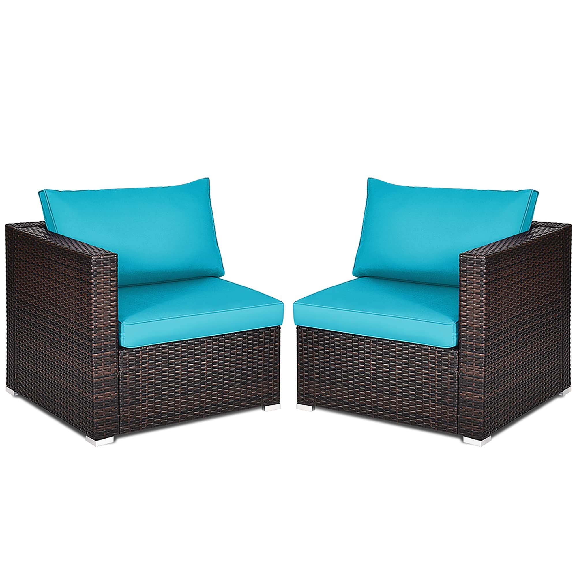 Rattan corner outlet unit