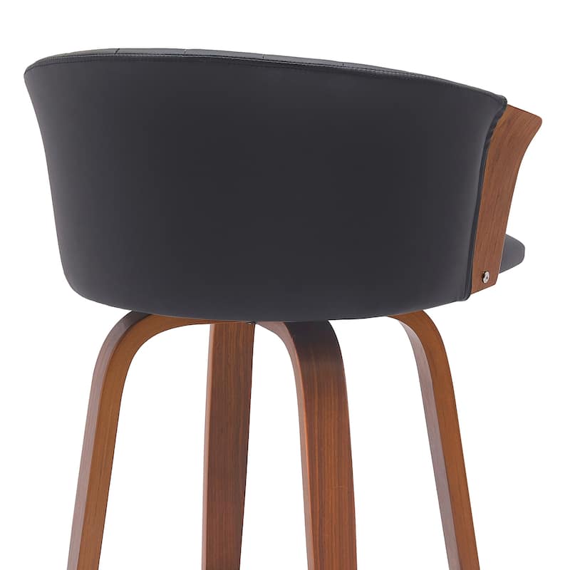 Diana Upholstered Wood Bar or Counter Height Swivel Stool