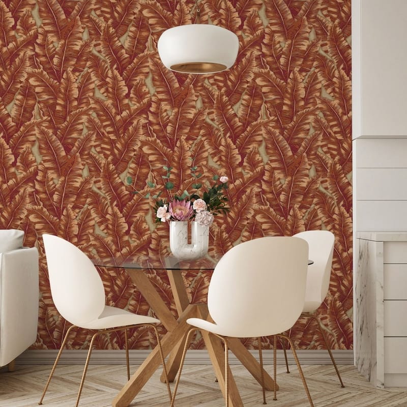 Botanical Exotic Plants Luxury Leaf Pattern Tropical Wallpaper