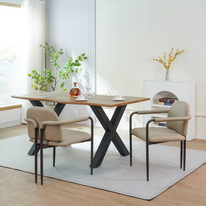 Upholstered Arm Chair Dining Chairs (Set of 2)