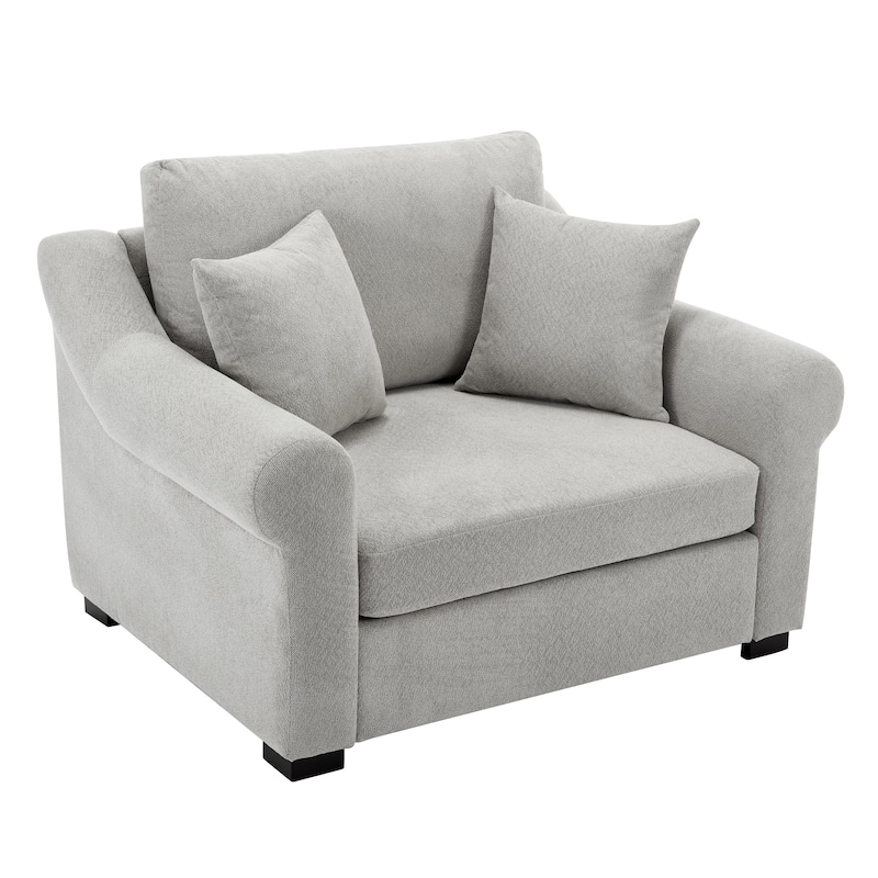 44.5" Wide Oversized Single Sofa Chairs for Living Room Accent Chairs Modern Chenille Lounge Removable Washable Covers Armchairs