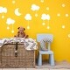 preview thumbnail 2 of 5, Walplus White Sky Clouds Baby Sleep Children Wall Stickers Nursery Decor