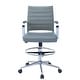 preview thumbnail 29 of 38, Office Chair With Arms Stools For Counter Height Bar Office Wheels PU Leather Rest Tilt Swivel Work Office Standing Desk