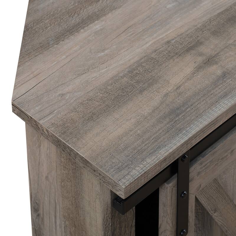 Middlebrook 52-inch Sliding Barn Door Corner TV Stand