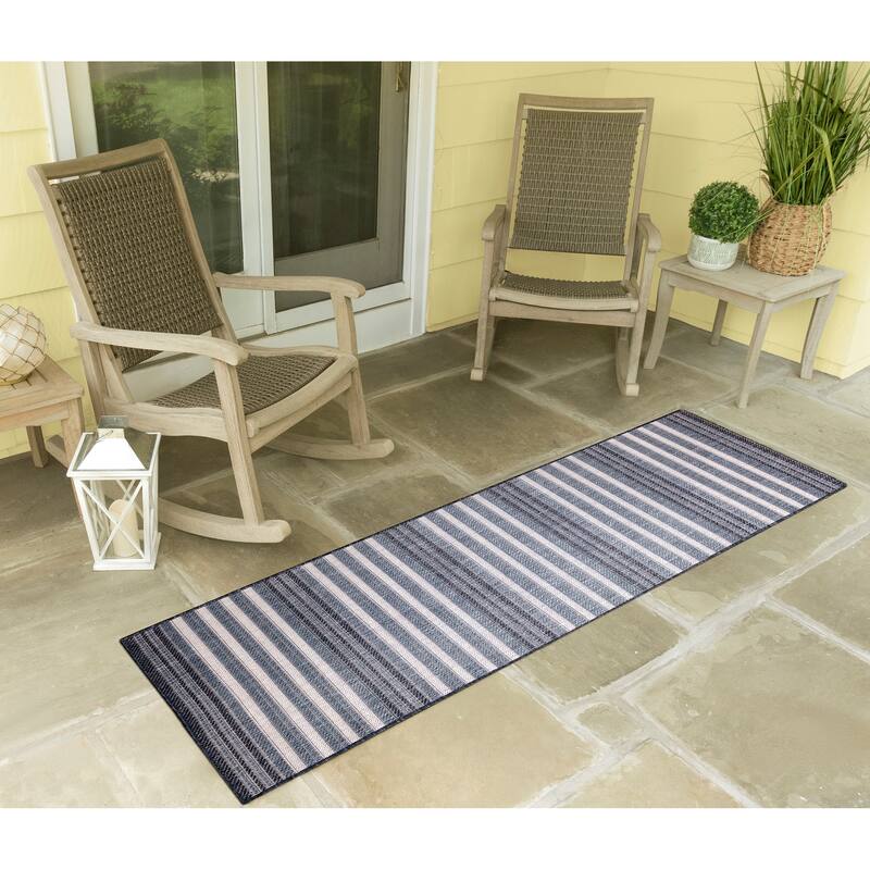 Liora Manne Malibu Faded Stripe Indoor/Outdoor Rug