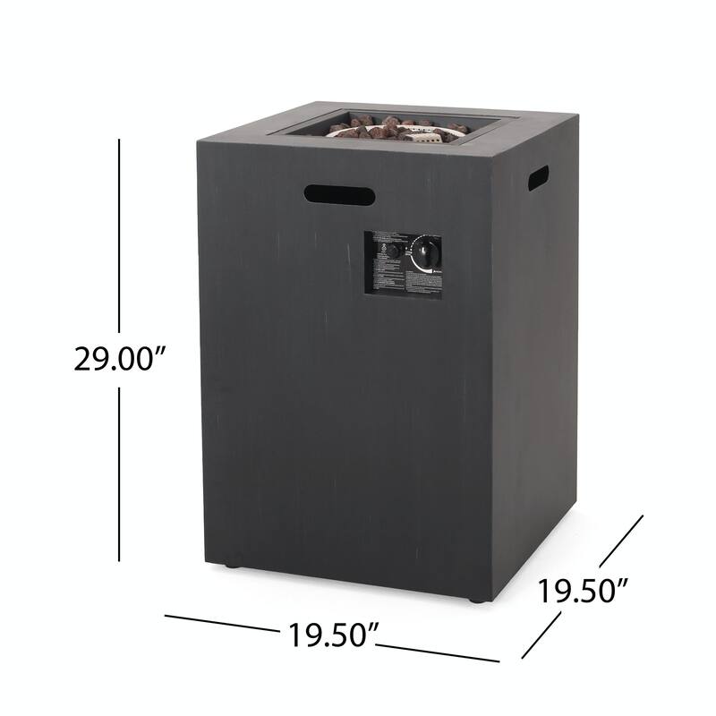 19.5" Outdoor Propane Fire Pit, 30,000 BTU, Tank Inside