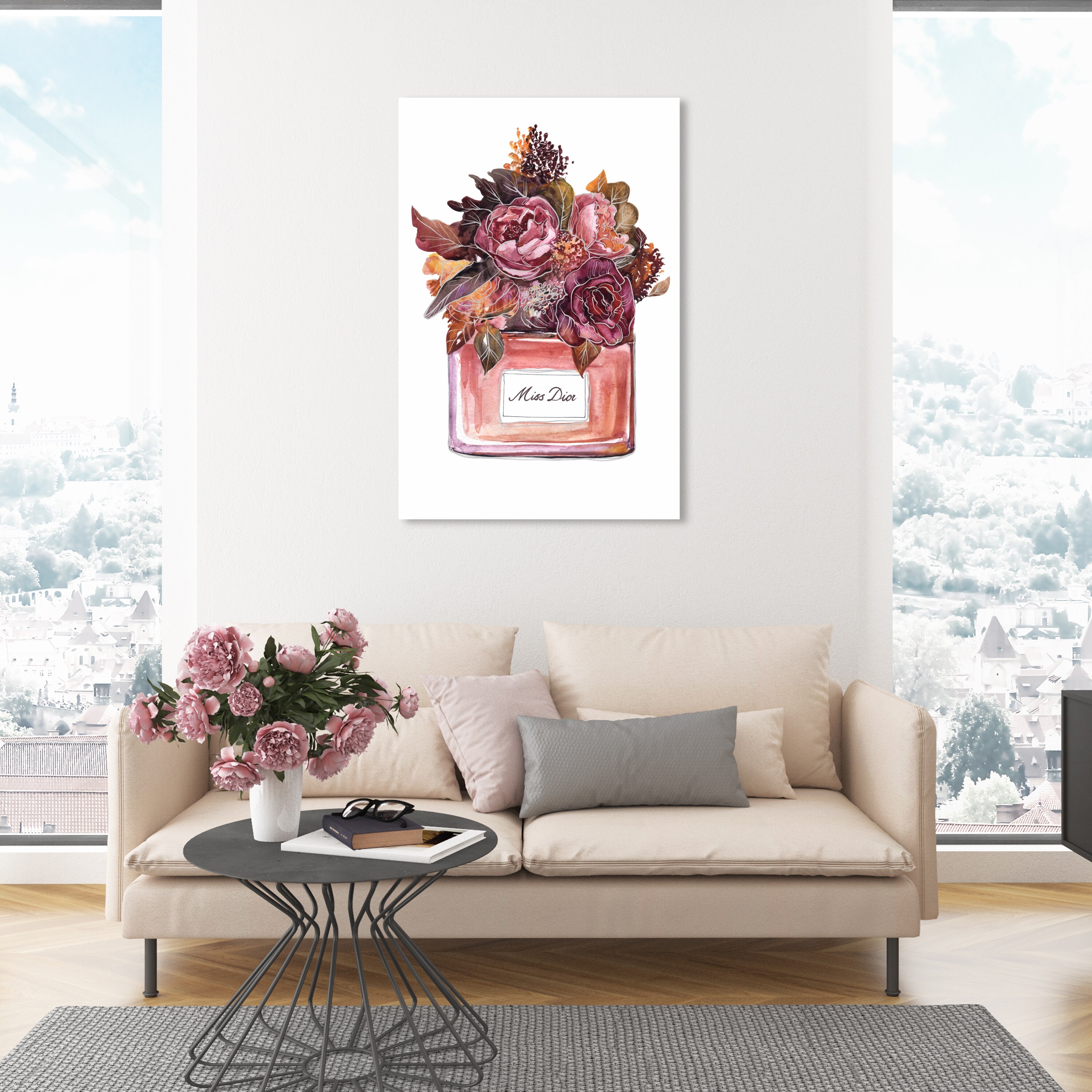 世界的に有名な and Fashion Floral' Perfume 'Autumn Gal Oliver Glam Art Wall 絵画