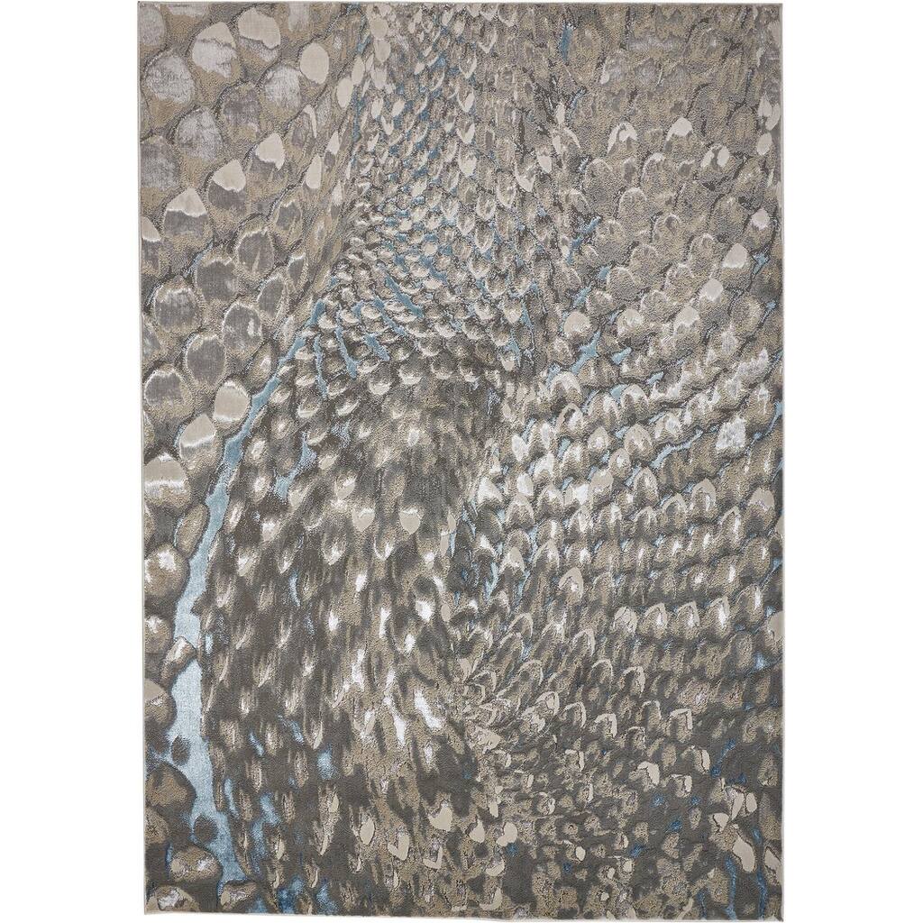Zened Geometric Modern Stain Resistant Durable Area Rug By HomeRoots - 5' x 8'