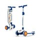 preview thumbnail 8 of 28, Folding Kids Scooter with Extra Wide Deck and LED Lighted PU Wheels White