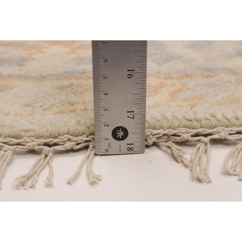 ECARPETGALLERY Hand-knotted Royal Oushak Light Grey Wool Rug - 5'11 x 5'11