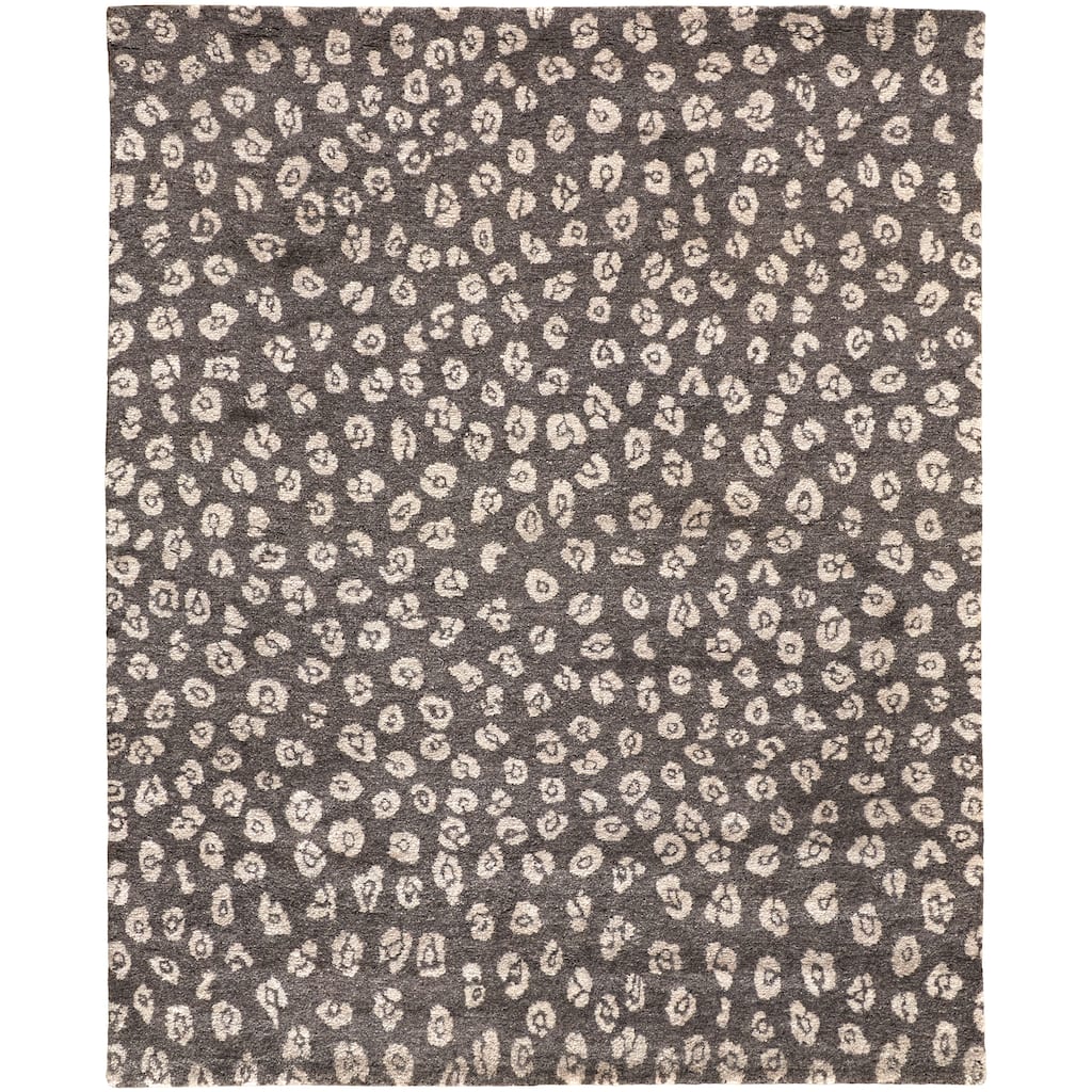 Farley Hand Knotted Berber Wool Area Brown/Ivory/Gray Area Rug