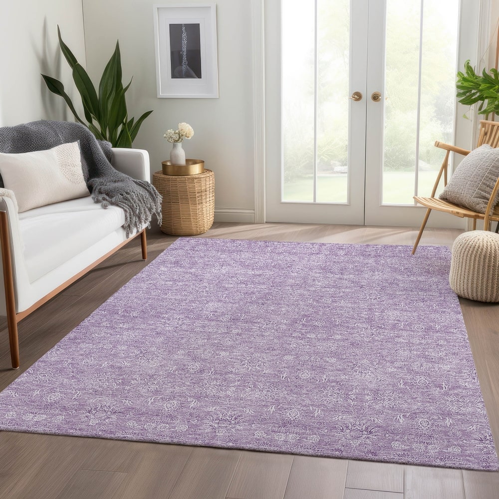 Machine Washable Indoor/ Outdoor Chantille Traditional Floral Rug
