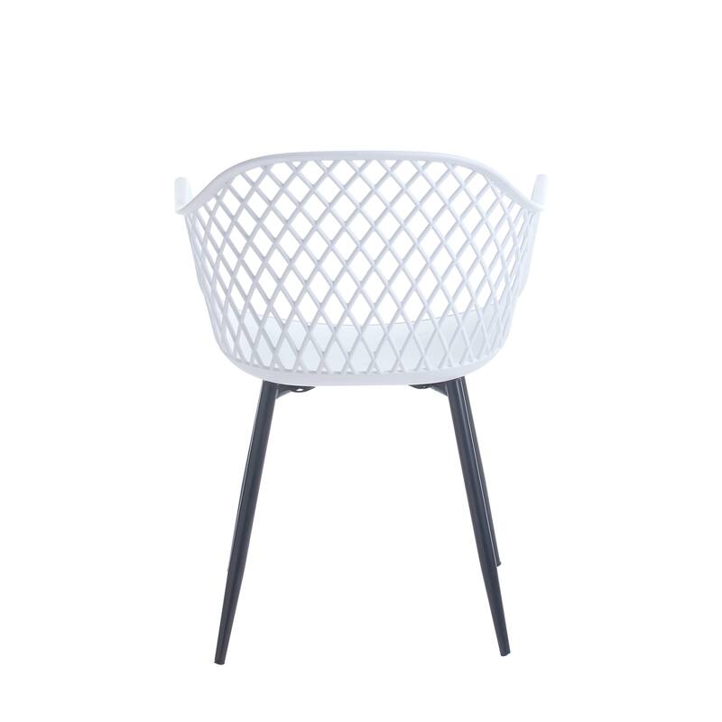 Porthos Home Mitt Hard Plastic Dining Chairs w/ Iron Legs (Set of 2)