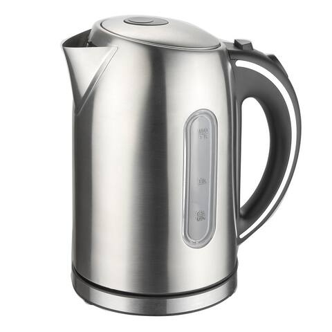 MegaChef 1.7Lt. Stainless Steel Kettle with Electric Heating Base