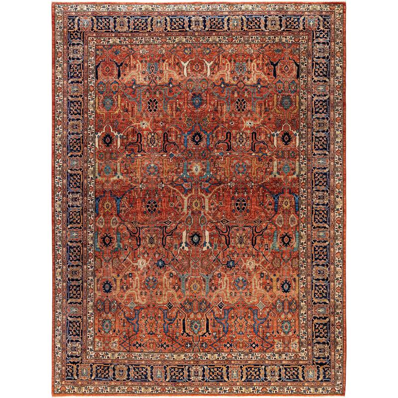 Serapi One-of-a-Kind Hand-Knotted Area Rug - Red - 9' 2" x 12' 2"