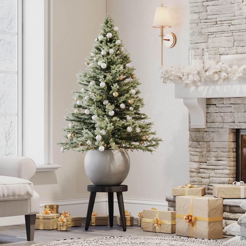 DTY Signature Mount Sherman 1-Piece Fiberstone Planter for Indoor/Outdoor