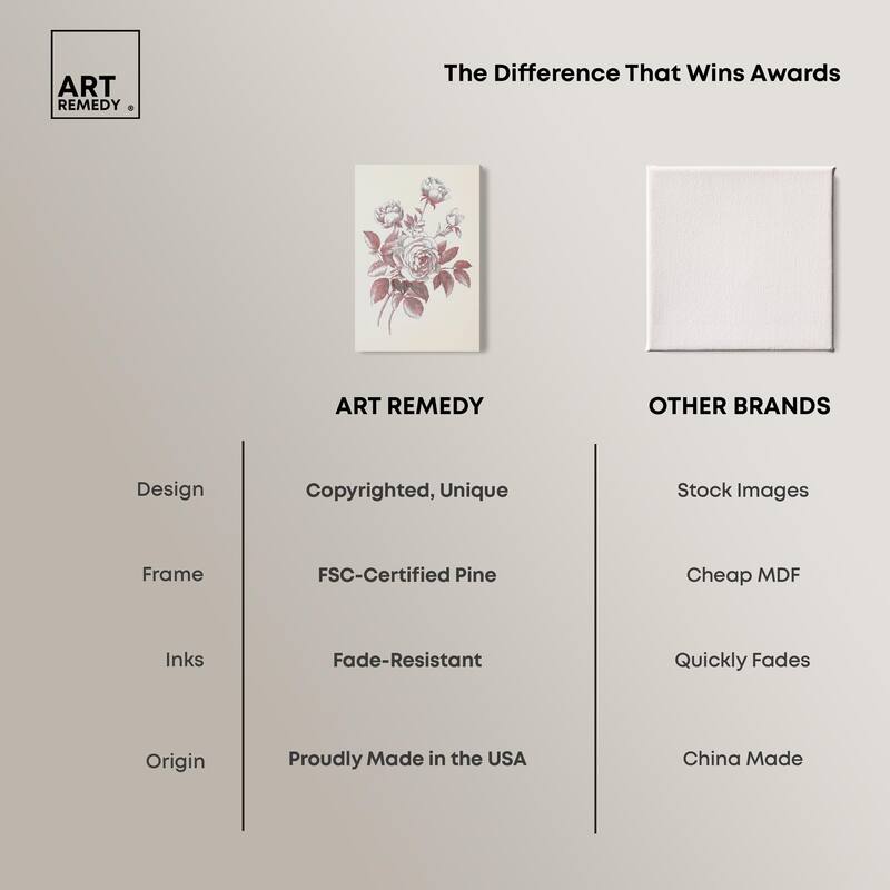 Breezy Red Pencil Blooms II Canvas by Art Remedy, Gallery Wrapped