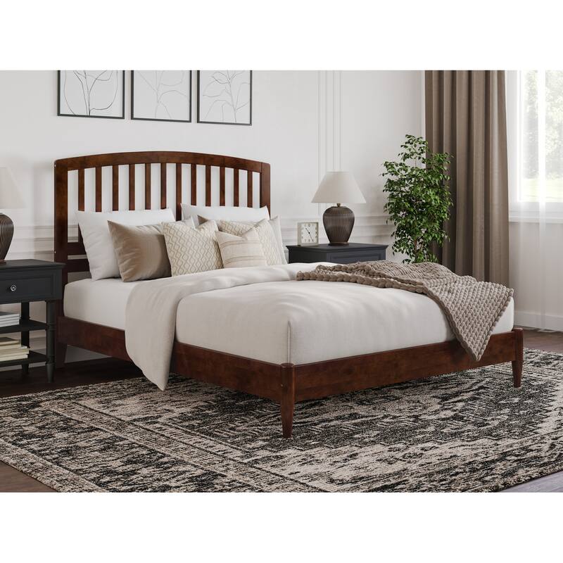 Solid Wood Low Profile Platform Bed - Rustic Retreat Design, Twin Twin XL Full Queen Sizes