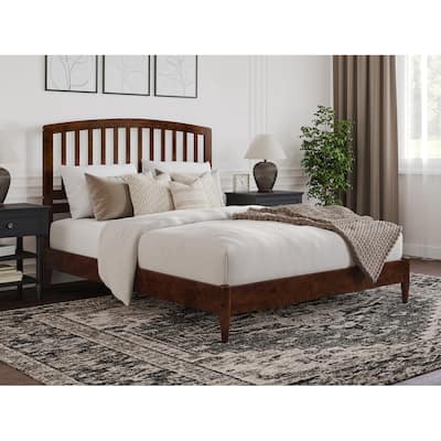 Solid Wood Low Profile Platform Bed - Rustic Retreat Design, Twin Twin XL Full Queen Sizes