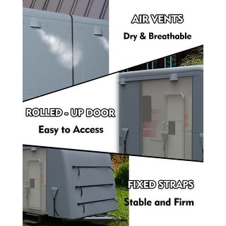 27'-30' Travel Trailer Cover - Heavy Duty Windproof RV Cover With UV Protection & Repair Patches