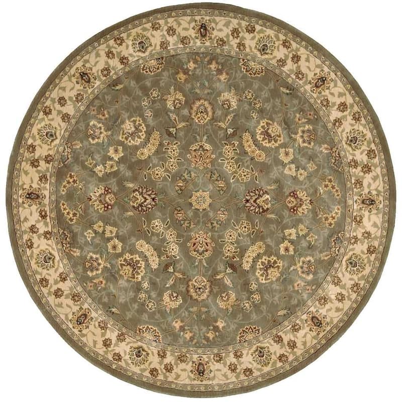 Nourison 2000 Traditional Persian Floral Area Rug - 6' Round - Olive - Round